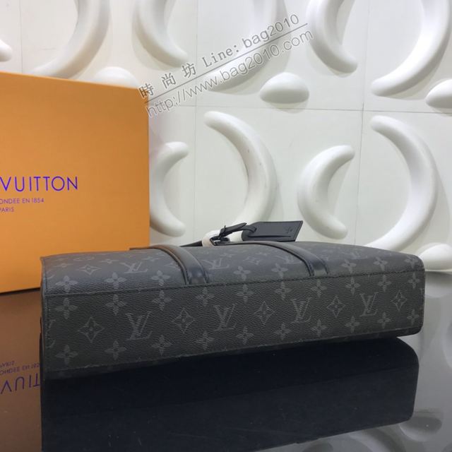 LV包 lv新款男包 M45265 Sac Plat Horizontal Zippé公事包 LV老花手提公事包  ydh3536